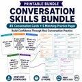 Conversation & Social Scenario Cards Bundle for Teens and Adults