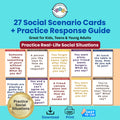 Social Scenario Cards for Teens & Adults (PDF) – Communication Skills and Response Guide