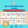 Conversation Cards for Teens & Adults | Social Skills Prompts (PDF)