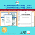 Job Interview Prep Cards & Guide | 18 Questions