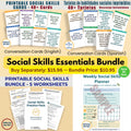 Social Skills Essentials Bundle | Conversation Cards & Worksheets (PDF)