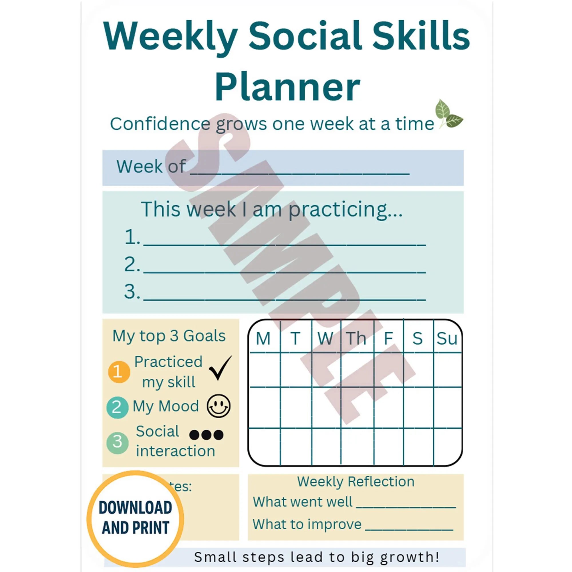 Social Skills Tracker | SEL Worksheet for Kids & Teens (PDF)