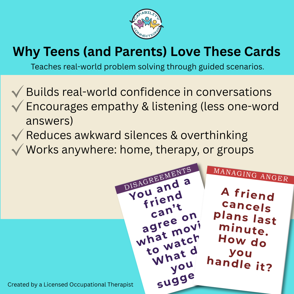 Social Scenario Cards for Teens & Adults (PDF) – Communication Skills and Response Guide